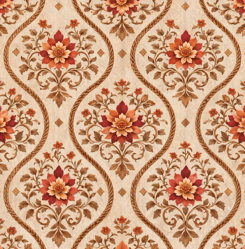 Atlanta Fabrics Byrne Persimmon Fabric | Atlanta Fabrics
