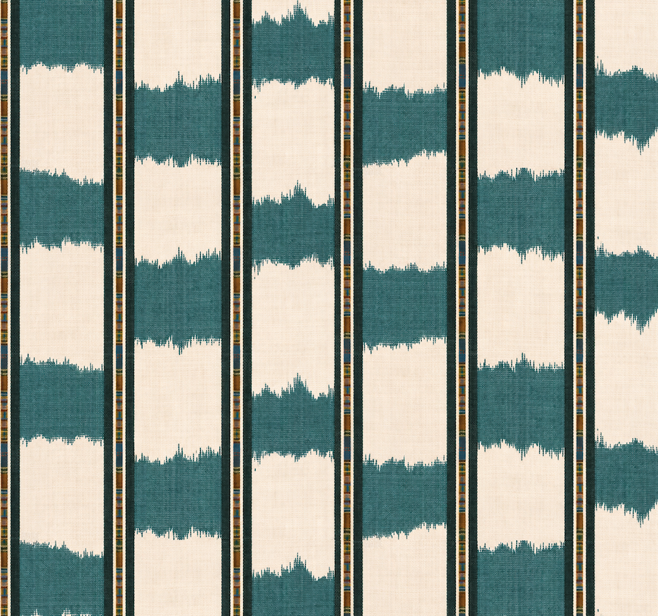 Atlanta Fabrics Westlands Teal Fabric | Atlanta Fabrics