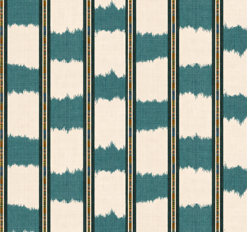 Atlanta Fabrics Westlands Teal Fabric | Atlanta Fabrics