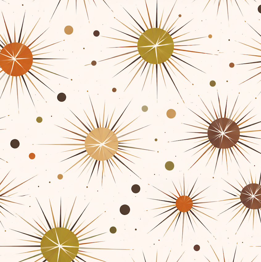 Atlanta Fabrics Solar Drift Retro Harvest Fabric | Atlanta Fabrics