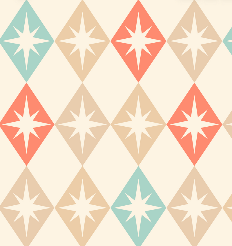 Atlanta Fabrics Atomic Harlequin Coral Breeze Fabric | Atlanta Fabrics