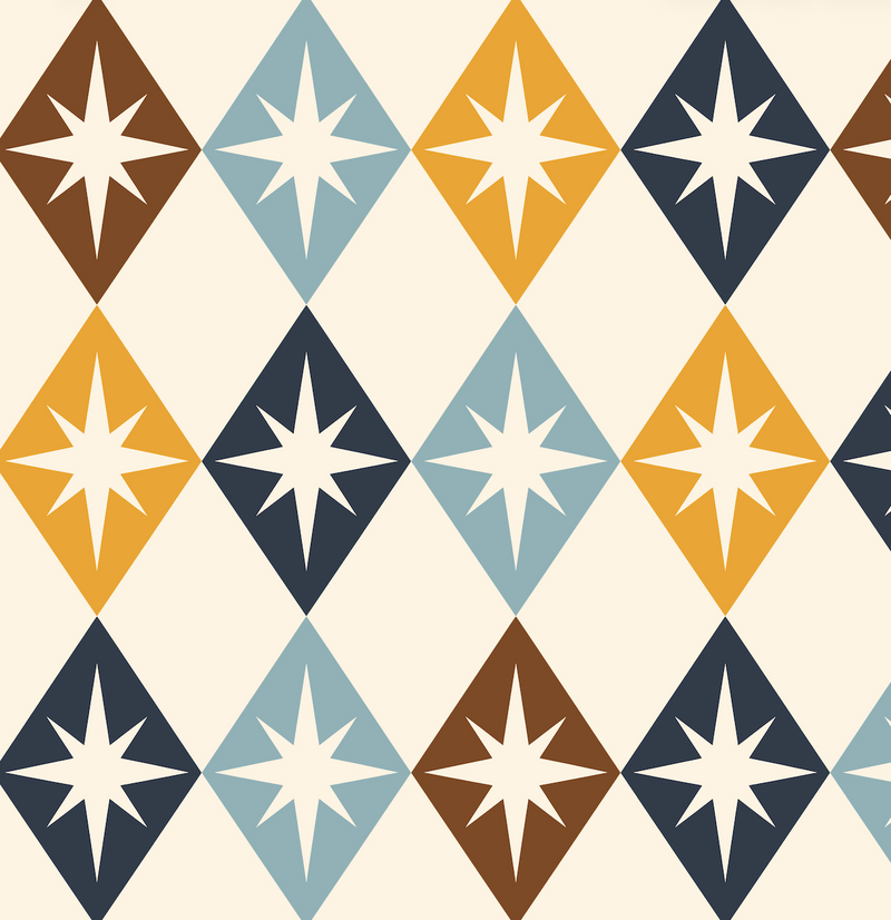 Atlanta Fabrics Atomic Harlequin Mariner Modern Fabric | Atlanta Fabrics