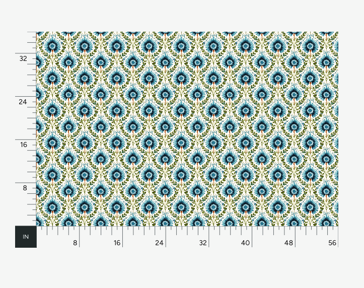 Atlanta Fabrics Bouchard Blue Fabric | Atlanta Fabrics