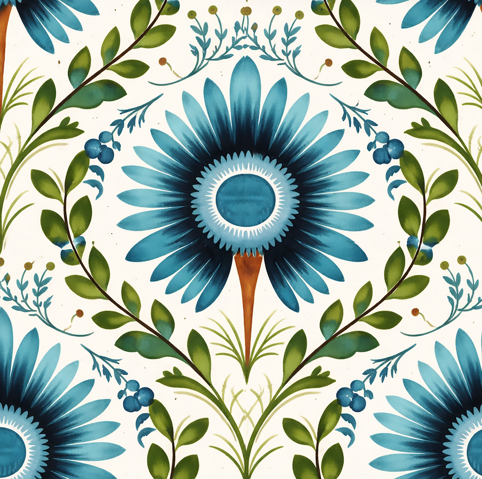 Atlanta Fabrics Bouchard Blue Fabric | Atlanta Fabrics