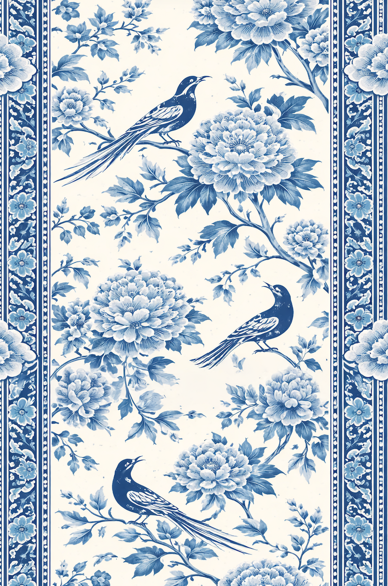 Atlanta Fabrics Morning Song Wedgewood Fabric | Atlanta Fabrics