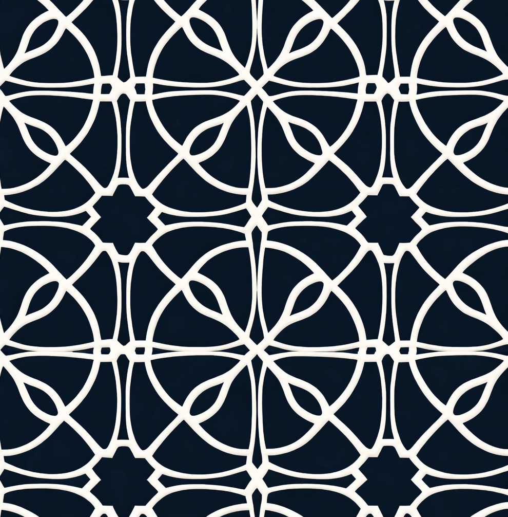 Atlanta Fabrics Bridgework Navy White Fabric | Atlanta Fabrics