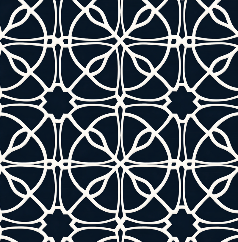 Atlanta Fabrics Bridgework Navy White Fabric | Atlanta Fabrics