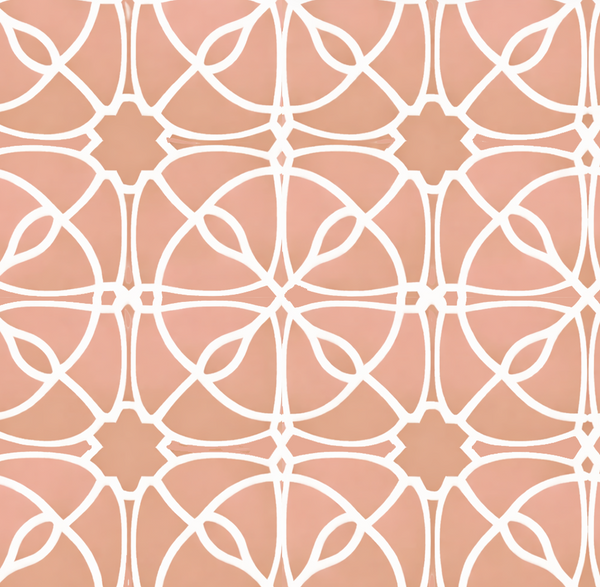 Atlanta Fabrics Bridgework Blush Cream Fabric | Atlanta Fabrics