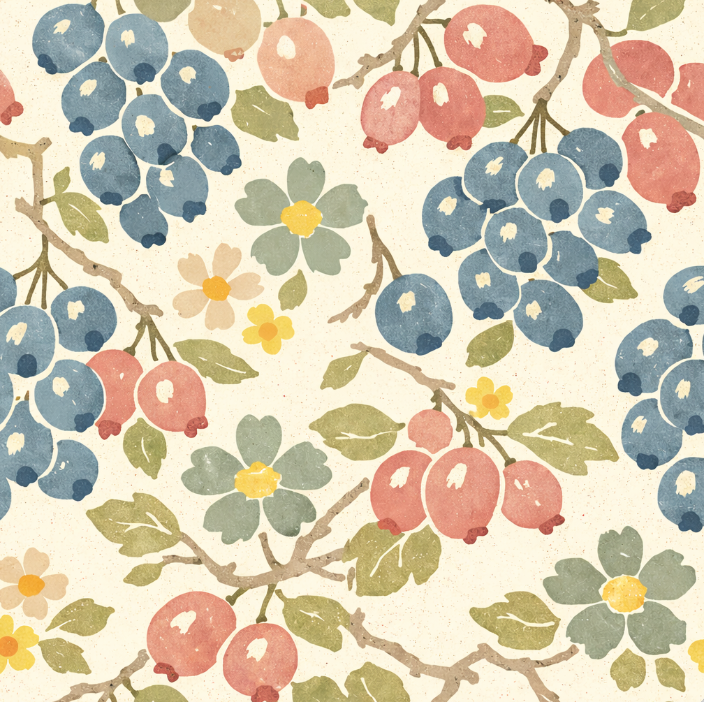 Atlanta Fabrics Berry Fine Blue Fabric | Atlanta Fabrics