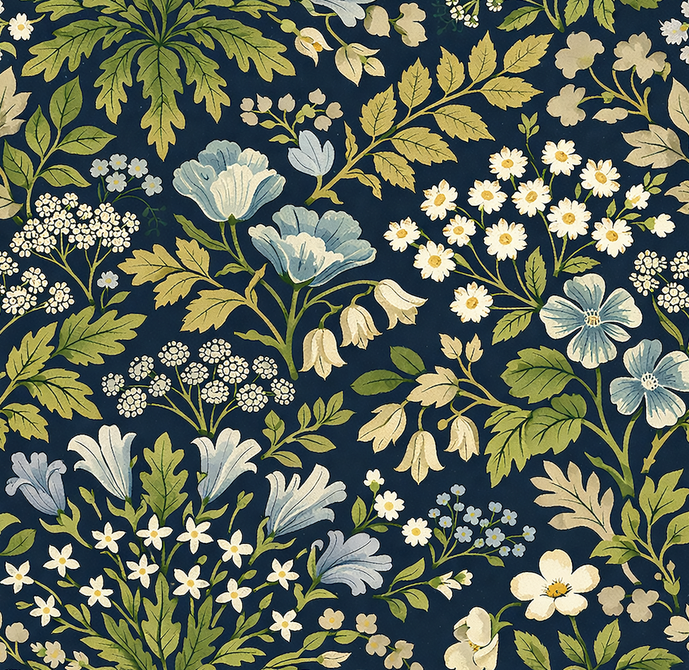 Atlanta Fabrics Treasure Trove Blue Fabric | Atlanta Fabrics