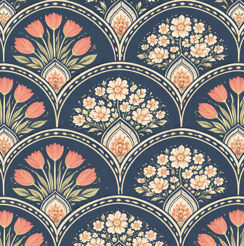 Atlanta Fabrics Channing Navy Fabric | Atlanta Fabrics
