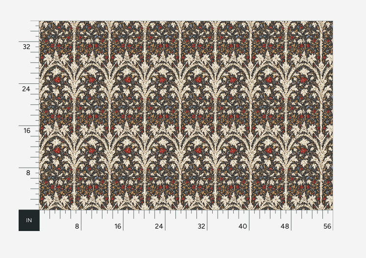 Atlanta Fabrics Arcadian Song Charcoal Fabric | Atlanta Fabrics