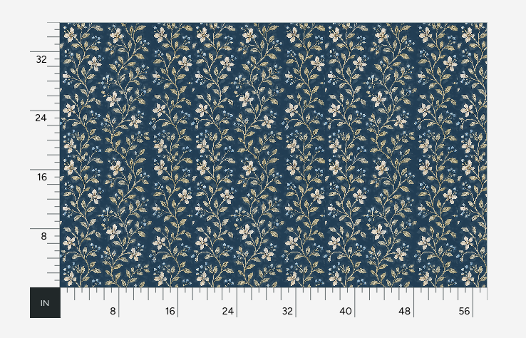 Cottage Floral Navy