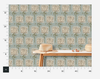 Faded Garden Reverie Duck Egg Wallpaper
