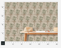 Faded Garden Reverie Sage Wallpaper