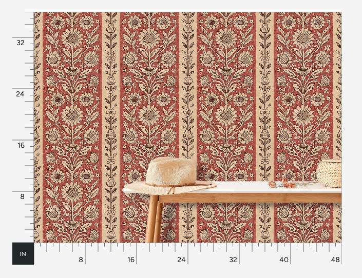 Garden Stripe Red