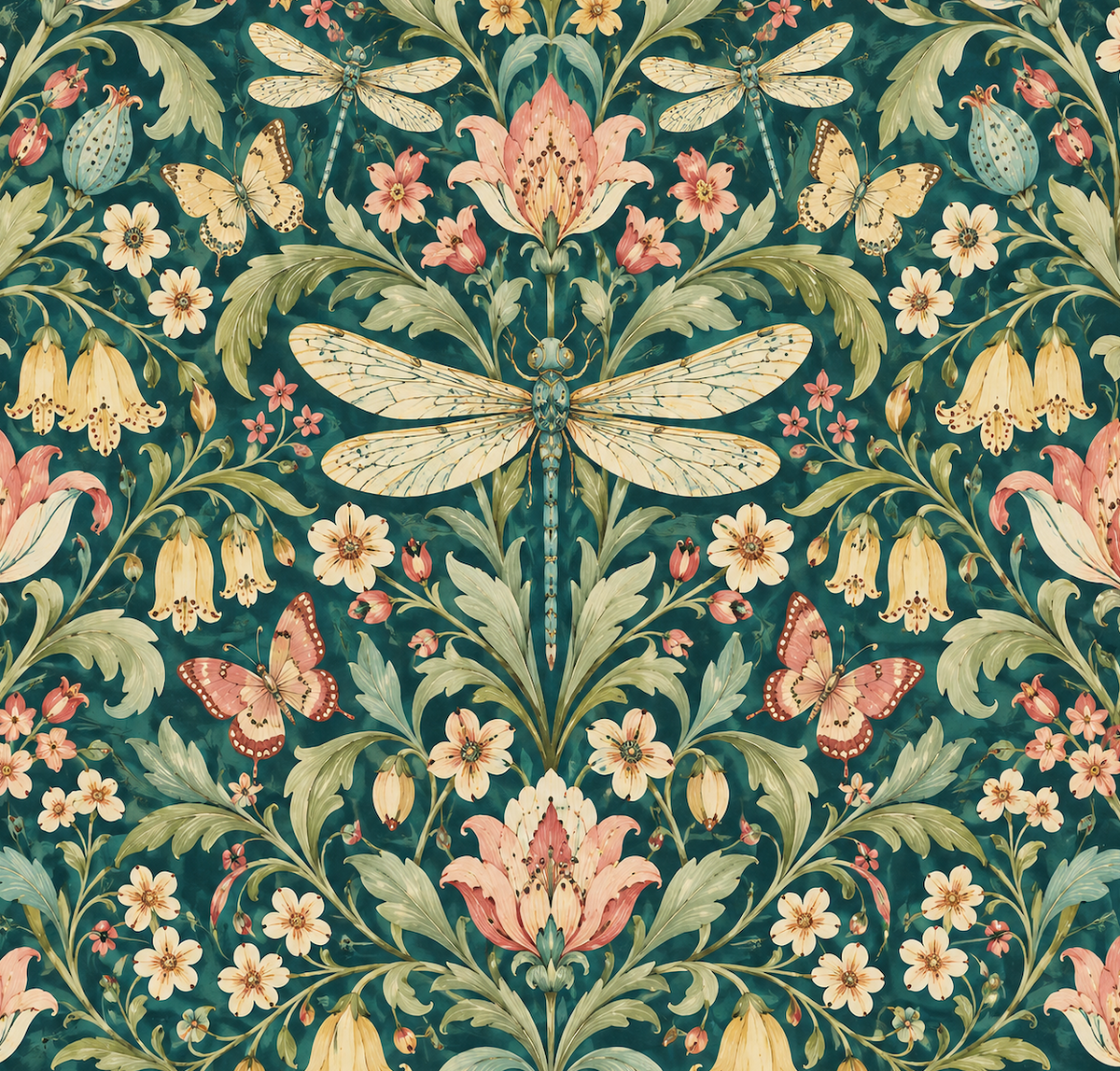Dragonfly Garden Arabesque Pink