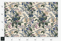 Atlanta Fabrics Bellflower Branch Ramble Blue Fabric | Atlanta Fabrics