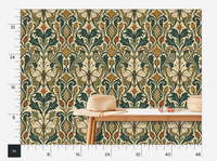 Atlanta Fabrics Meet Me At The Fair Ochre Wallpaper Wallpaper | Atlanta Fabrics