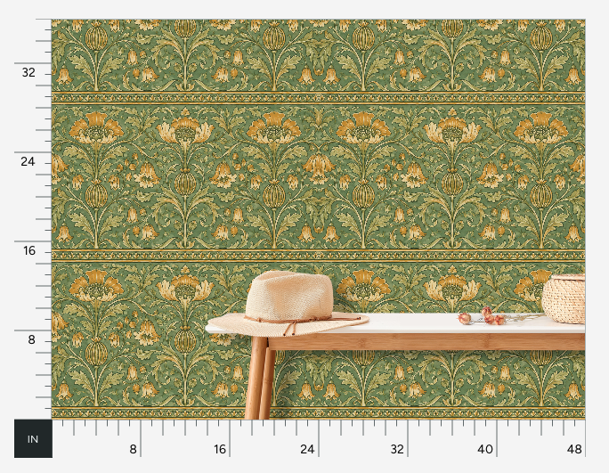 The Visitor Ochre Wallpaper