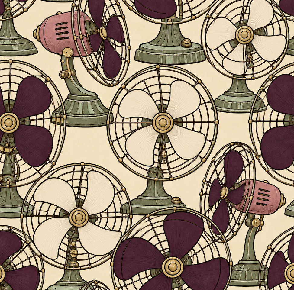 Breeze Table Fan Aubergine