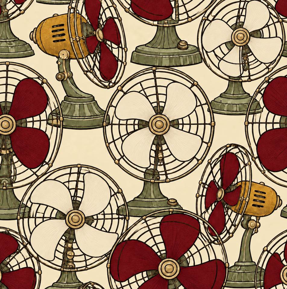 Breeze Table Fan Oxblood