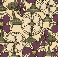 Atlanta Fabrics Breeze Table Fan Dusty Grape Wallpaper Wallpaper | Atlanta Fabrics