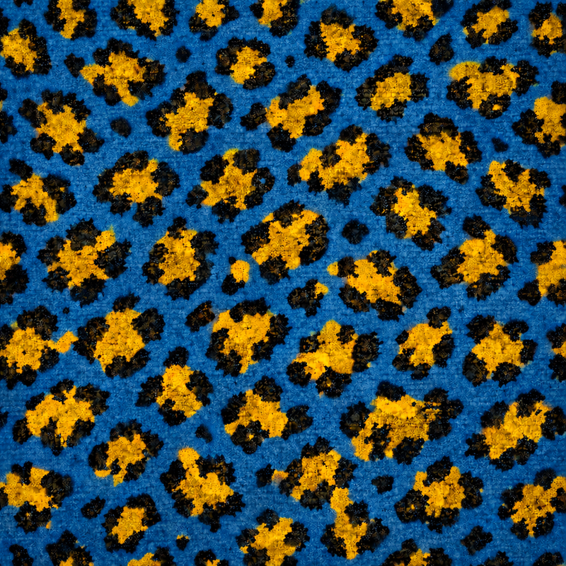 Atlanta Fabrics Steppe Kitten Sapphire Fabric | Atlanta Fabrics