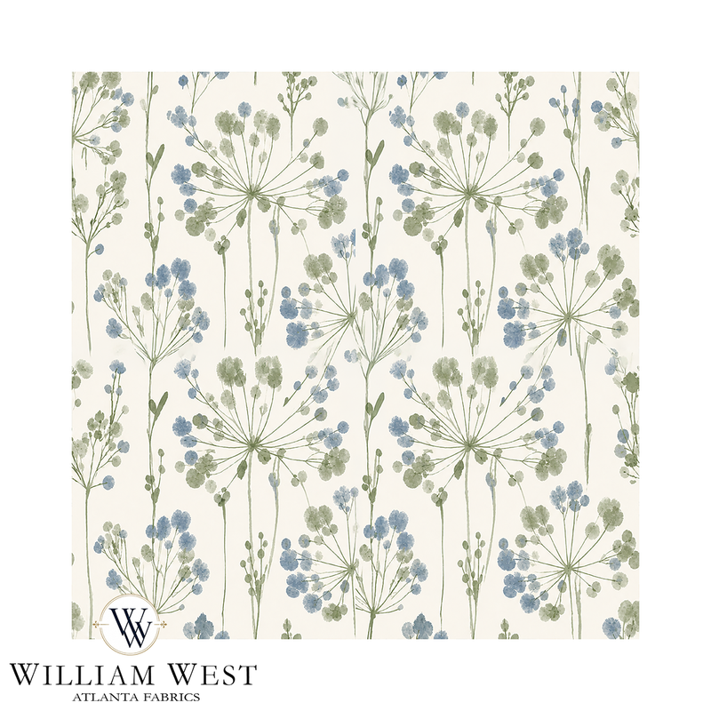 Atlanta Fabrics Stoneflower Court Sage Fabric | Atlanta Fabrics