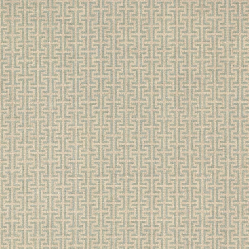 Schumacher TEMPLE AQUA Fabric | Atlanta Fabrics