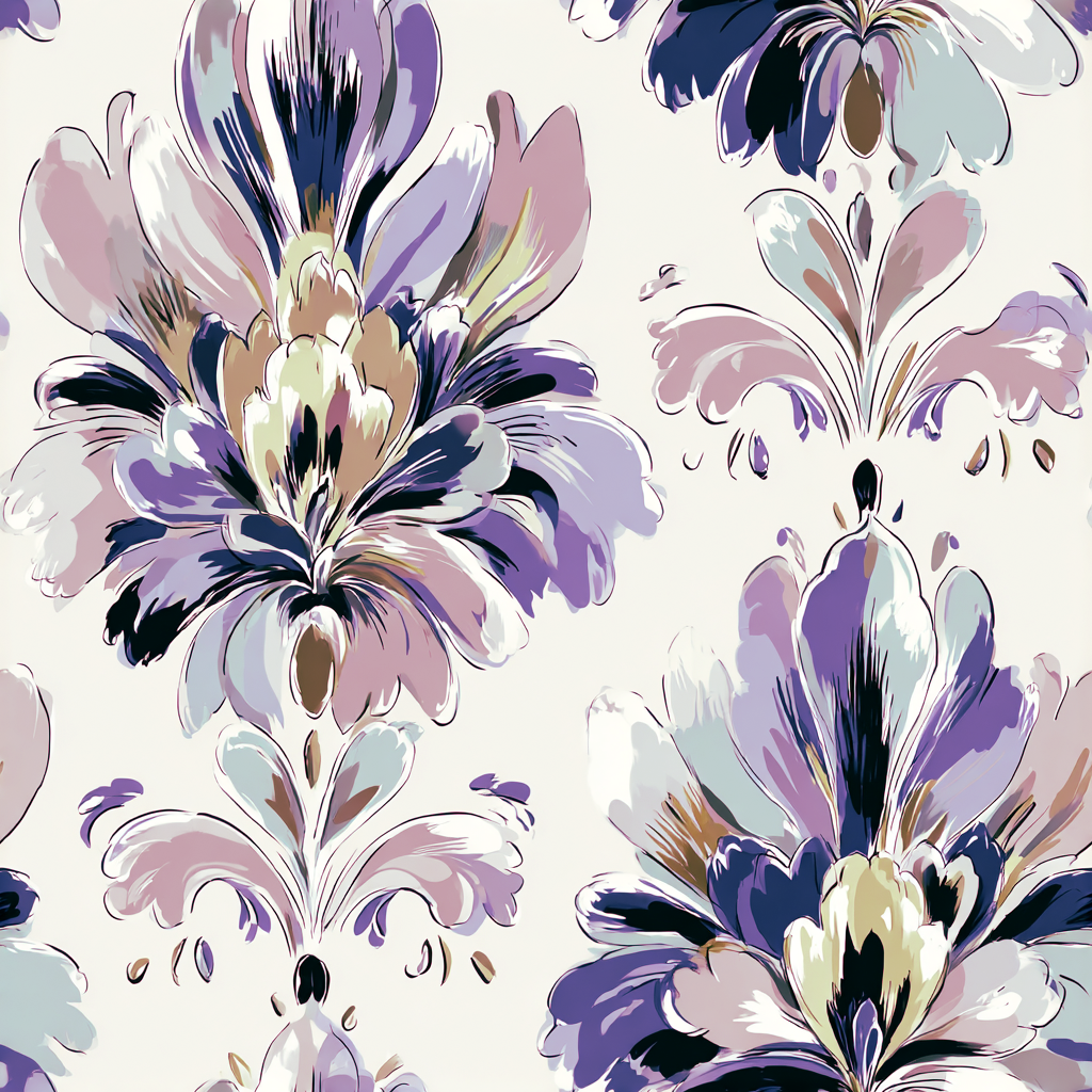 William West Designs Tea Garden Violet Fabric | Atlanta Fabrics