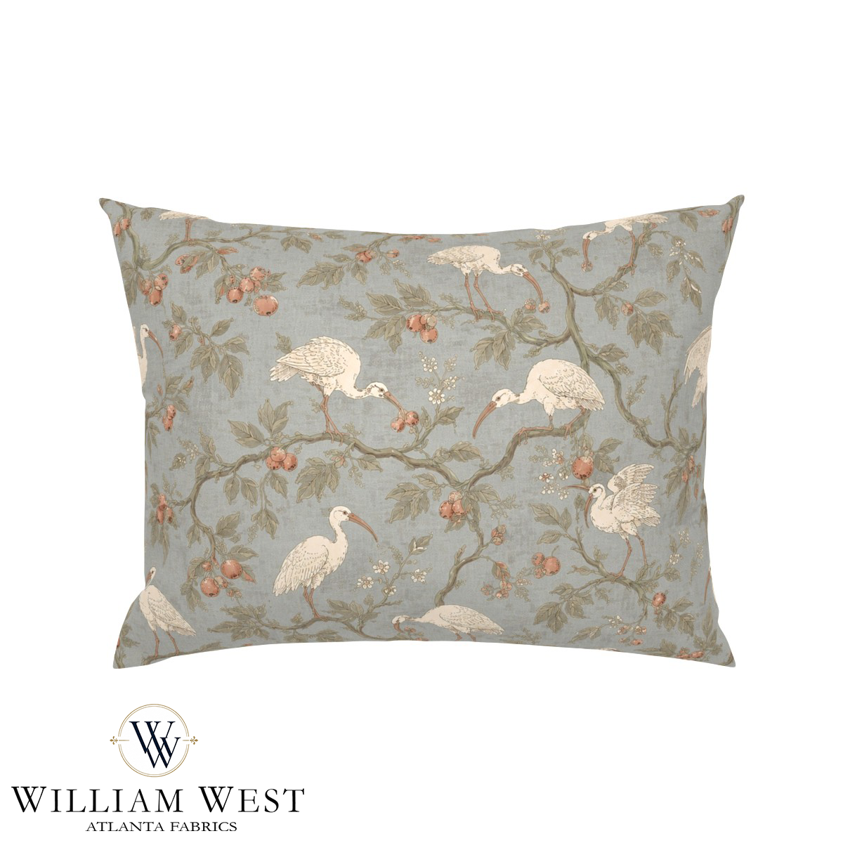 William West Designs The Gang Light Blue Fabric | Atlanta Fabrics