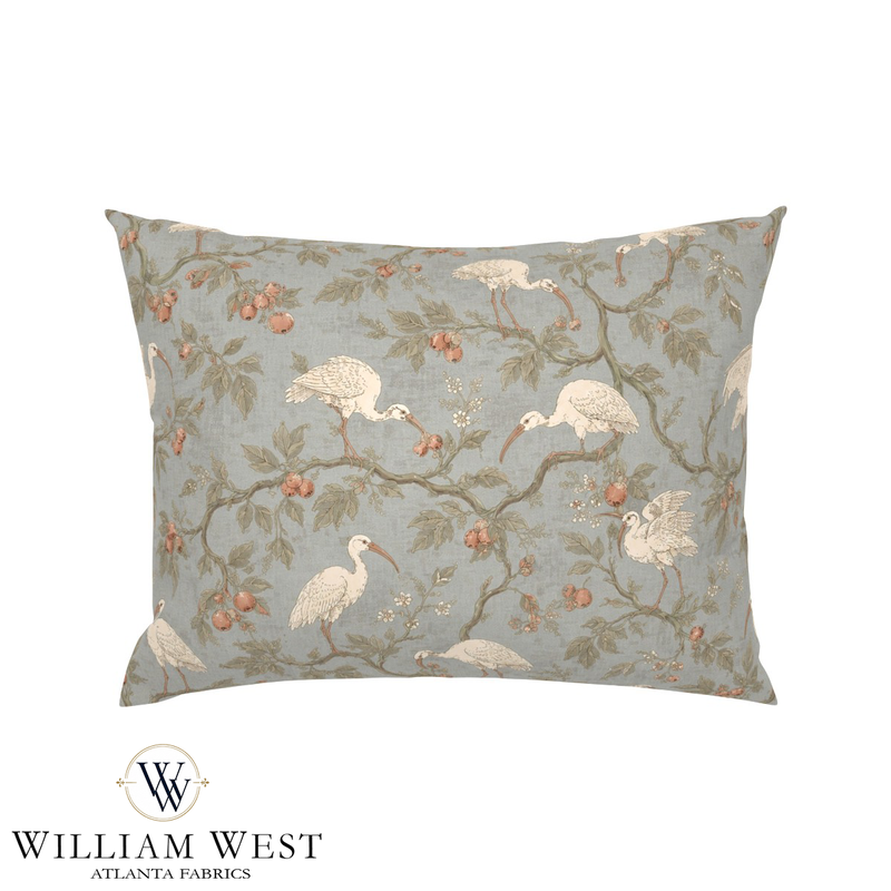 William West Designs The Gang Light Blue Fabric | Atlanta Fabrics