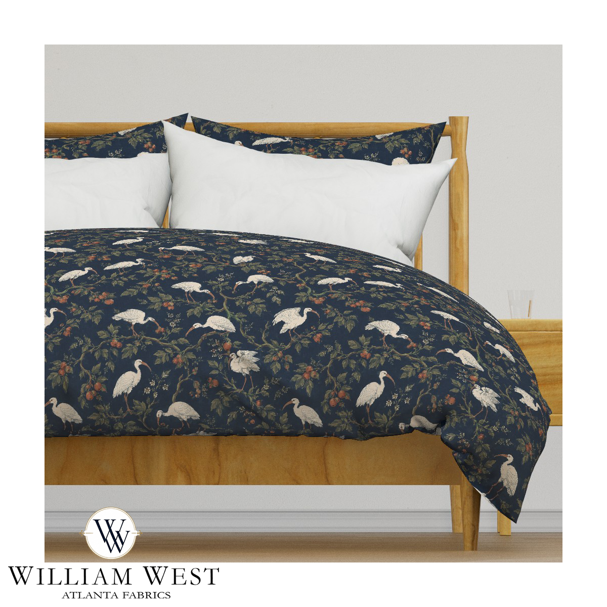 William West Designs The Gang Navy Fabric | Atlanta Fabrics