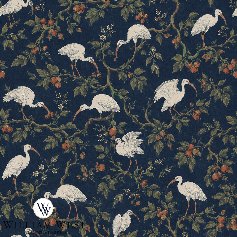 William West Designs The Gang Navy Fabric | Atlanta Fabrics