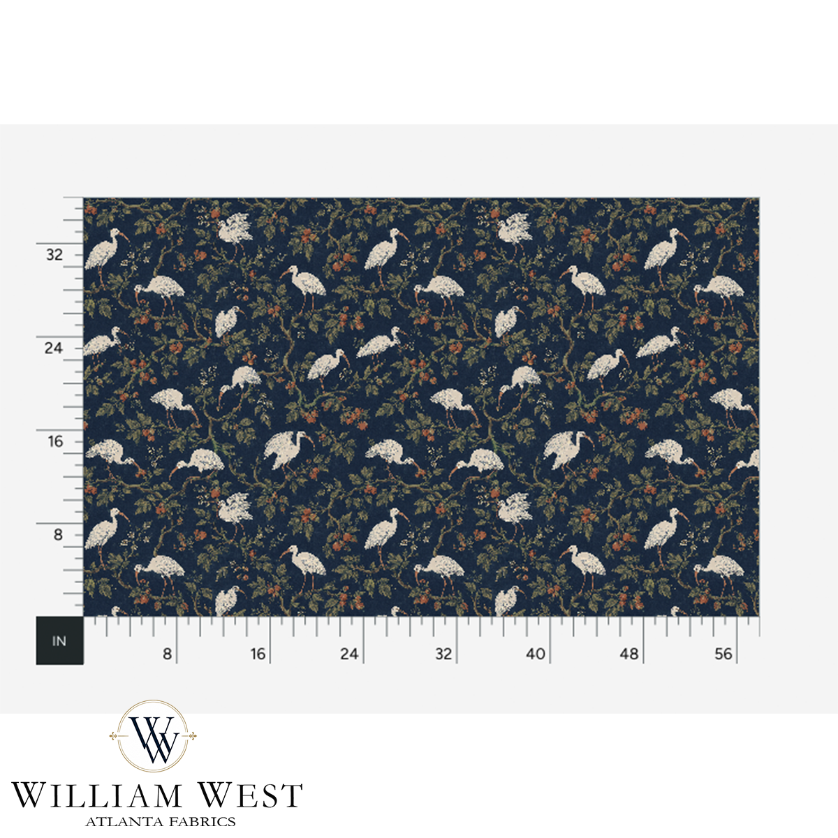 William West Designs The Gang Navy Fabric | Atlanta Fabrics