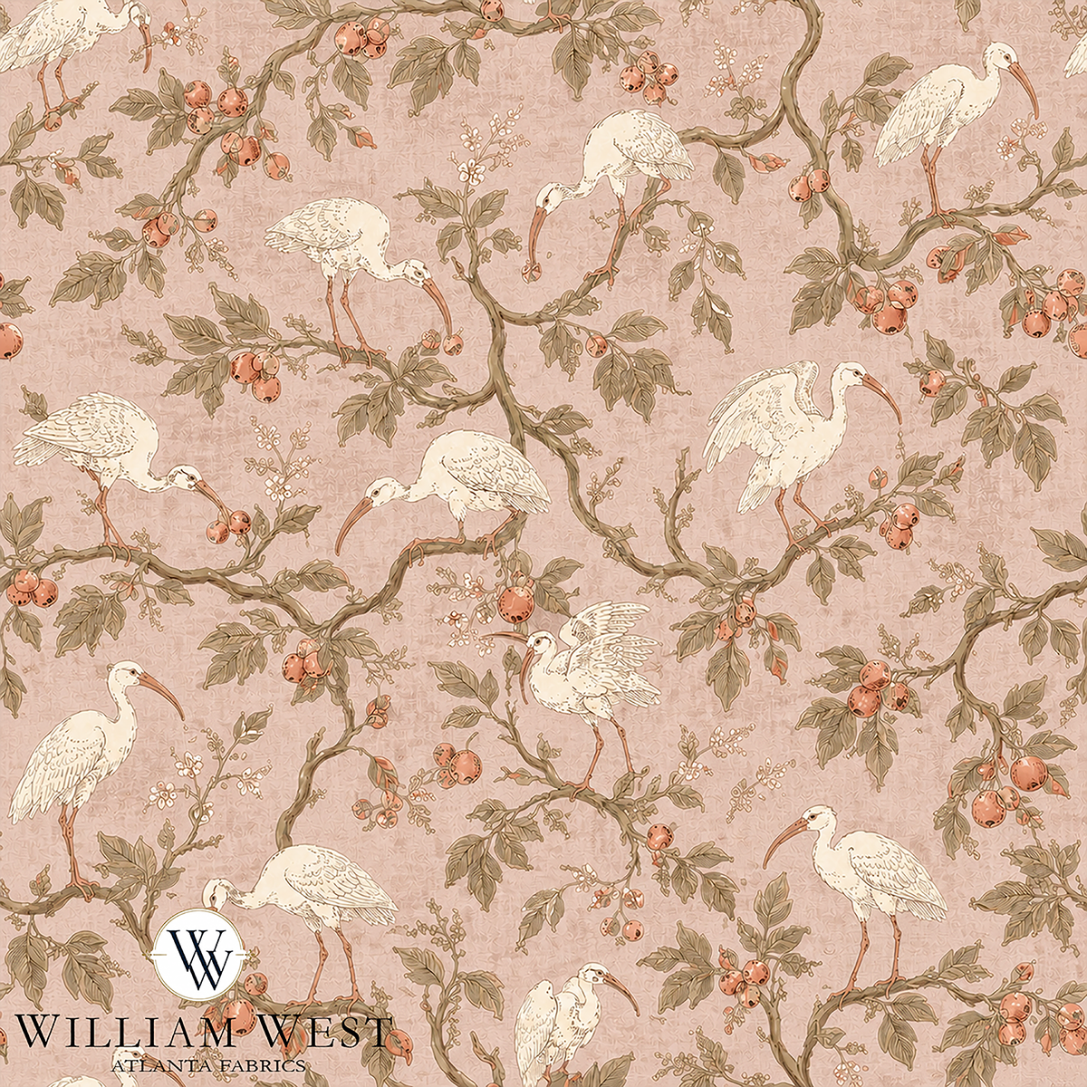 William West Designs The Gang Pink Fabric | Atlanta Fabrics