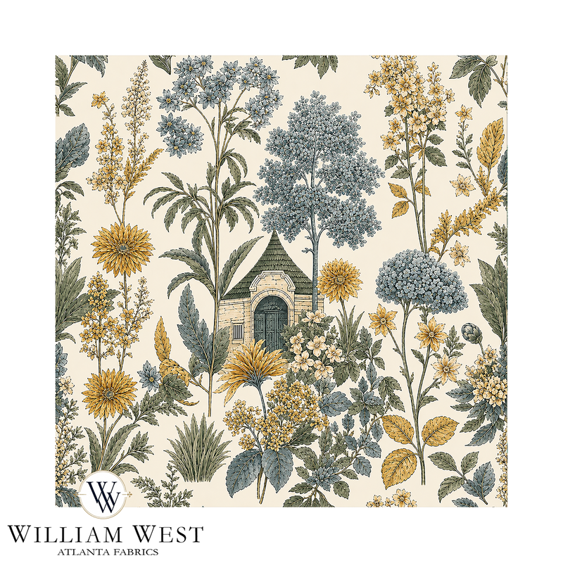 Atlanta Fabrics The Good Life Ochre Fabric | Atlanta Fabrics