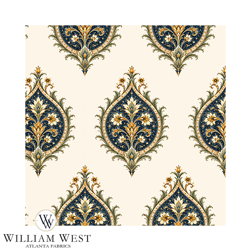 Atlanta Fabrics Thistlewood Navy Fabric | Atlanta Fabrics
