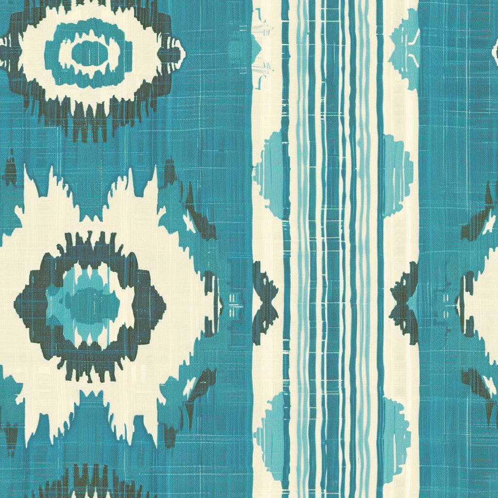 William West Designs Tidewater Ikat Aqua Fabric | Atlanta Fabrics