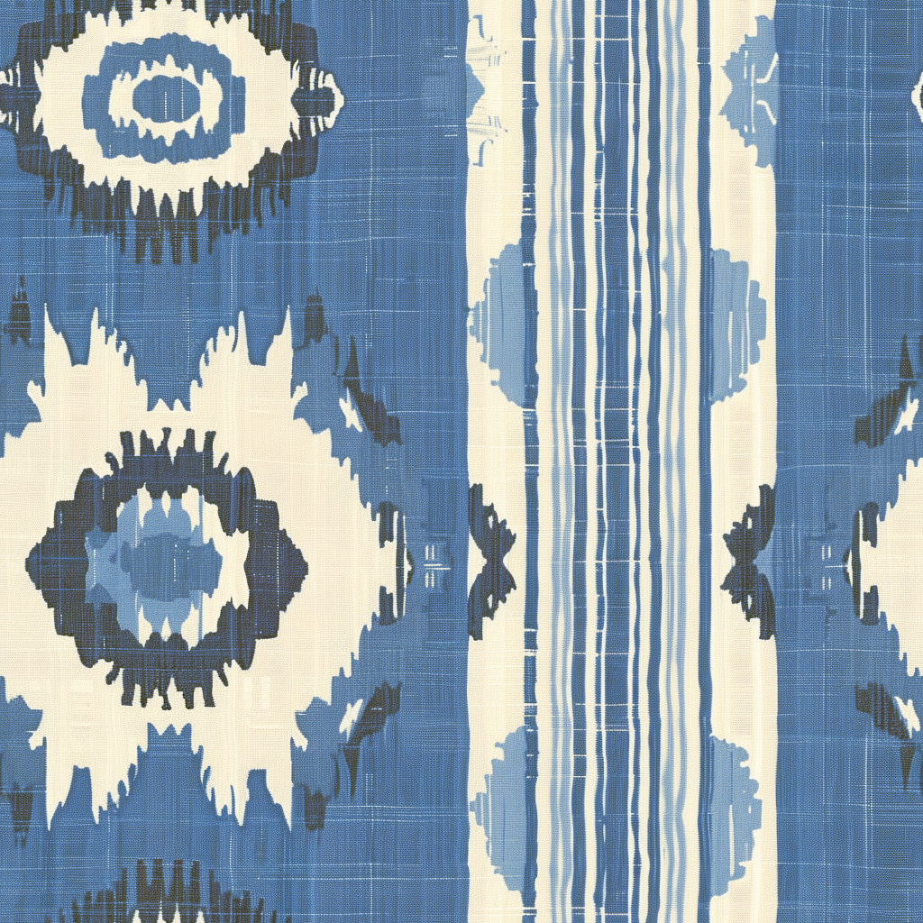 William West Designs Tidewater Ikat Cornflower Fabric | Atlanta Fabrics
