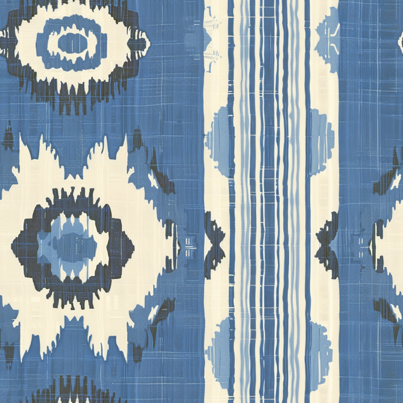 William West Designs Tidewater Ikat Cornflower Fabric | Atlanta Fabrics