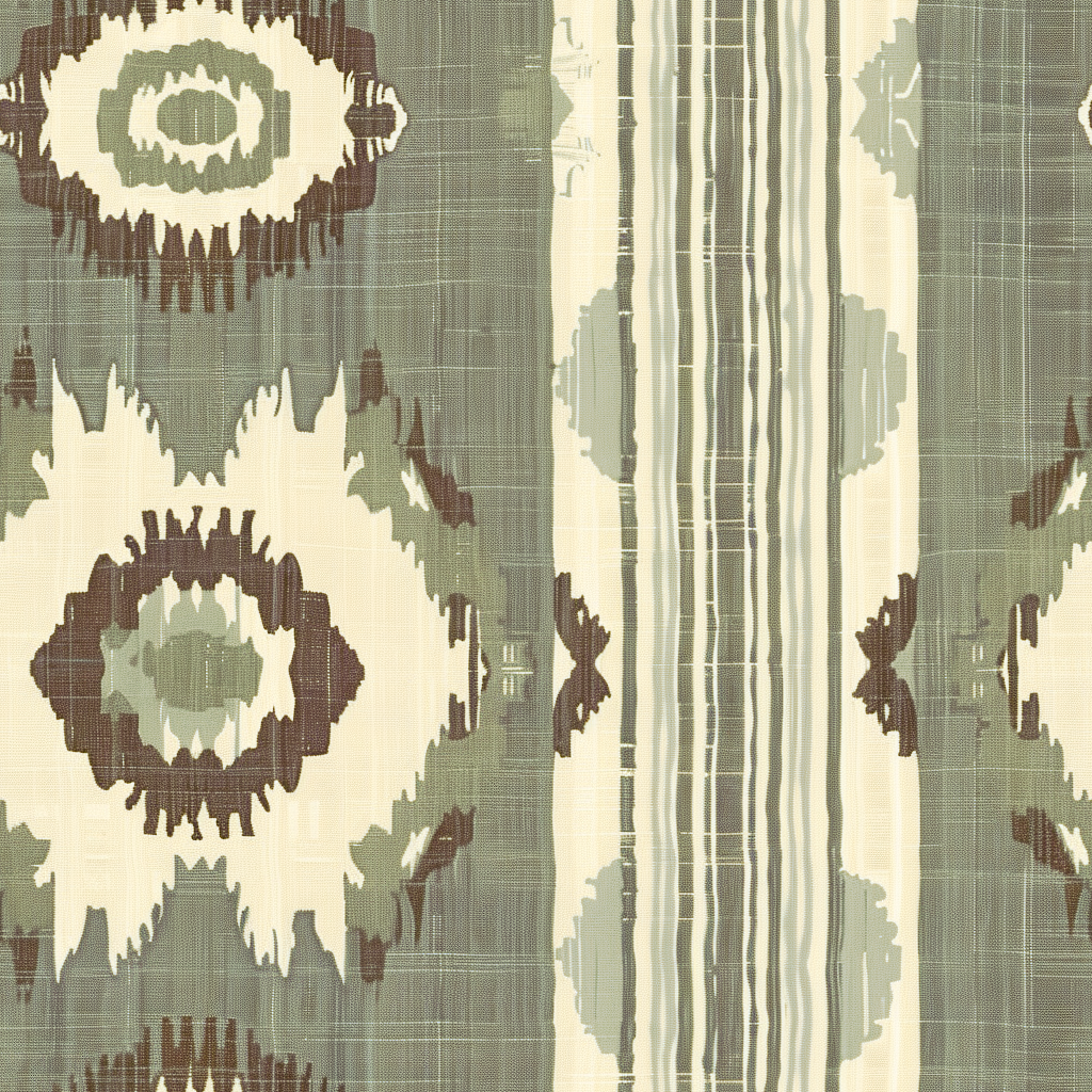 William West Designs Tidewater Ikat Greige Fabric | Atlanta Fabrics
