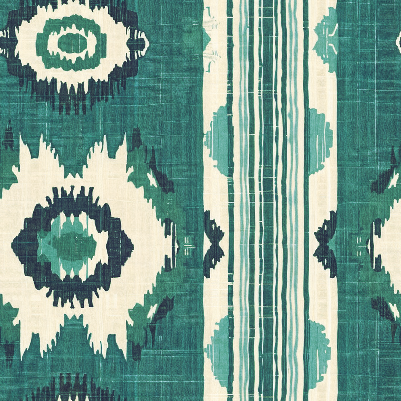 William West Designs Tidewater Ikat Peacock Fabric | Atlanta Fabrics