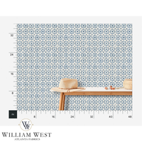 Trellis Wheel Blue Wallpaper