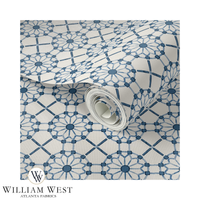 Trellis Wheel Blue Wallpaper