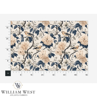 Atlanta Fabrics Vinecrest Indigo Fabric | Atlanta Fabrics