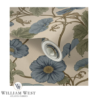 Vineyard Mallow Chambray Wallpaper