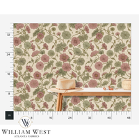 Vineyard Mallow Dusty Pink Wallpaper