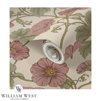 Vineyard Mallow Dusty Pink Wallpaper